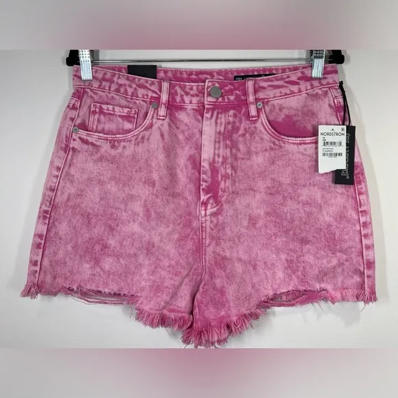 NWT BLANKNYC Women’s The Reeve High Rise Ribcage Short in Flamingo Size 30