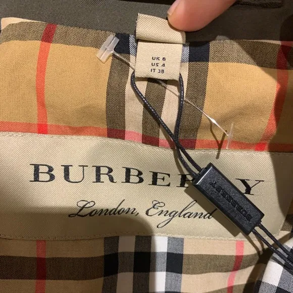 NWT BURBERRY Collegiate Stripe Gabardine Coat