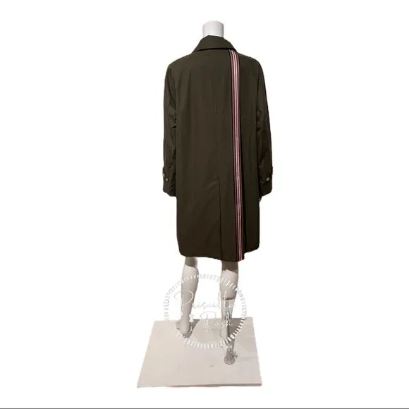 NWT BURBERRY Collegiate Stripe Gabardine Coat