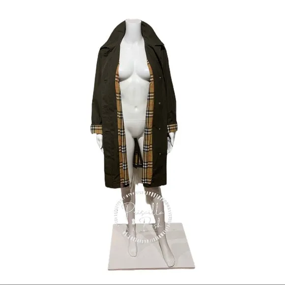 NWT BURBERRY Collegiate Stripe Gabardine Coat