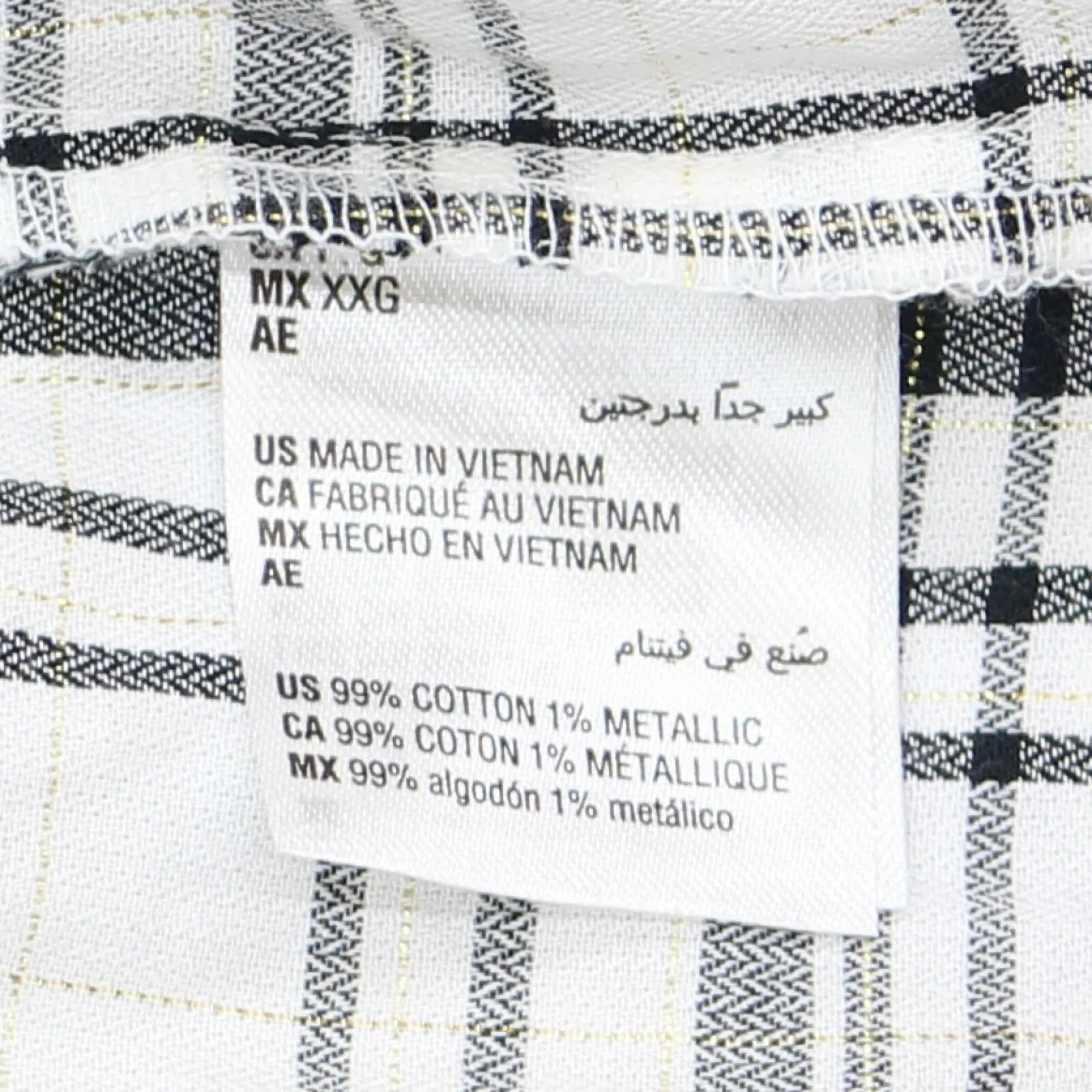NWT Charter Club Womens Plaid Button-Down Shirt. 100112114MS XX-Large