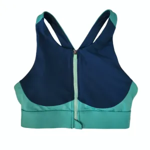 NWT Fabletics Zip-Up Sports Bra - Blue &amp; Turquoise