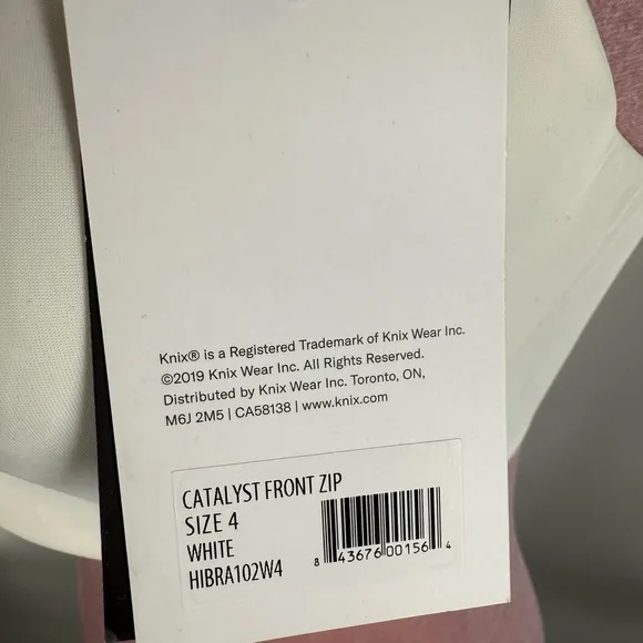 NWT Knix Catalyst Front Zip Sports Bra