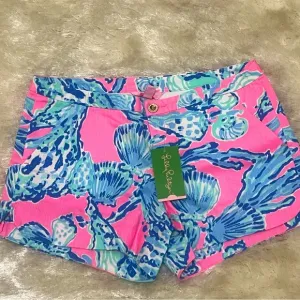 NWT Lilly Pulitzer Adie Shorts Pink Pout Barefoot Princess 🦄 sz 2
