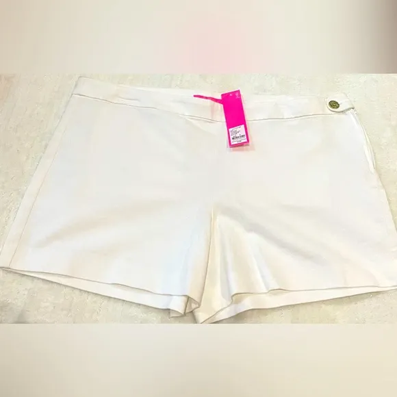 NWT Lilly Pulitzer ALESSI STRETCH SHORTS white size 16