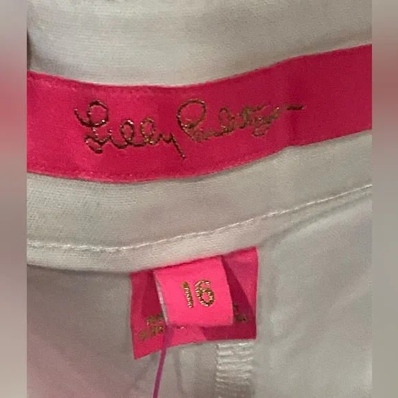 NWT Lilly Pulitzer ALESSI STRETCH SHORTS white size 16