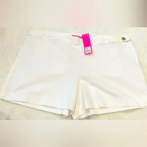 NWT Lilly Pulitzer ALESSI STRETCH SHORTS white size 16