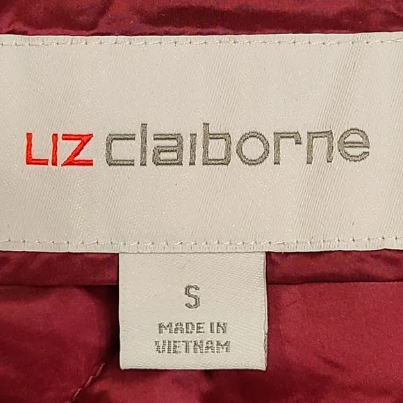 NWT Liz Claiborne size S burgundy vest