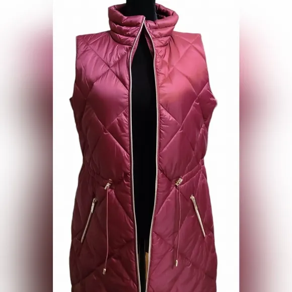 NWT Liz Claiborne size S burgundy vest