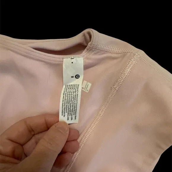 NWT, Lululemon, Align Asymmetrical Bra, Sz 8 Cups A / B , Soft Pink