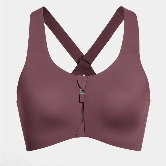 NWT New knix Catalyst Front Zip Sports Bra in Dahlia Size 5(38C-D)