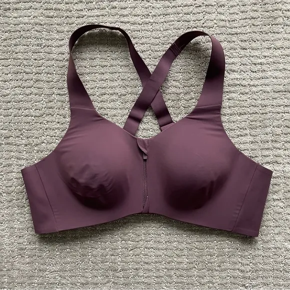 NWT New knix Catalyst Front Zip Sports Bra in Dahlia Size 5(38C-D)