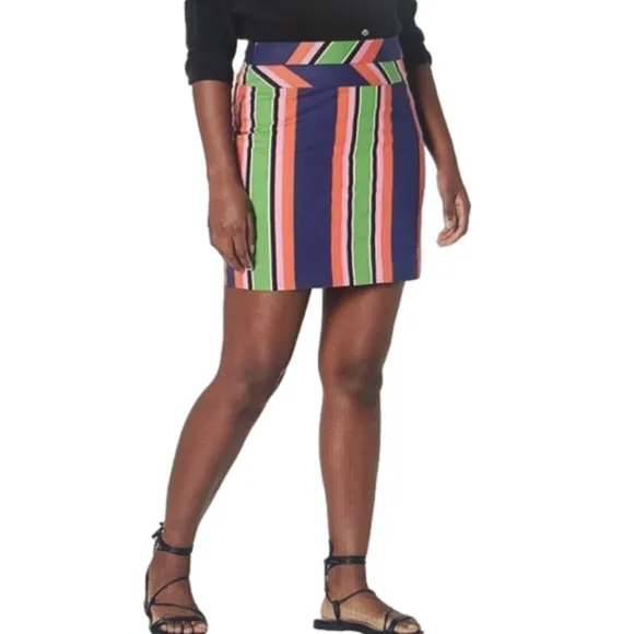 NWT Trina Turk Free Time Stripe Mini Skirt SZ 4