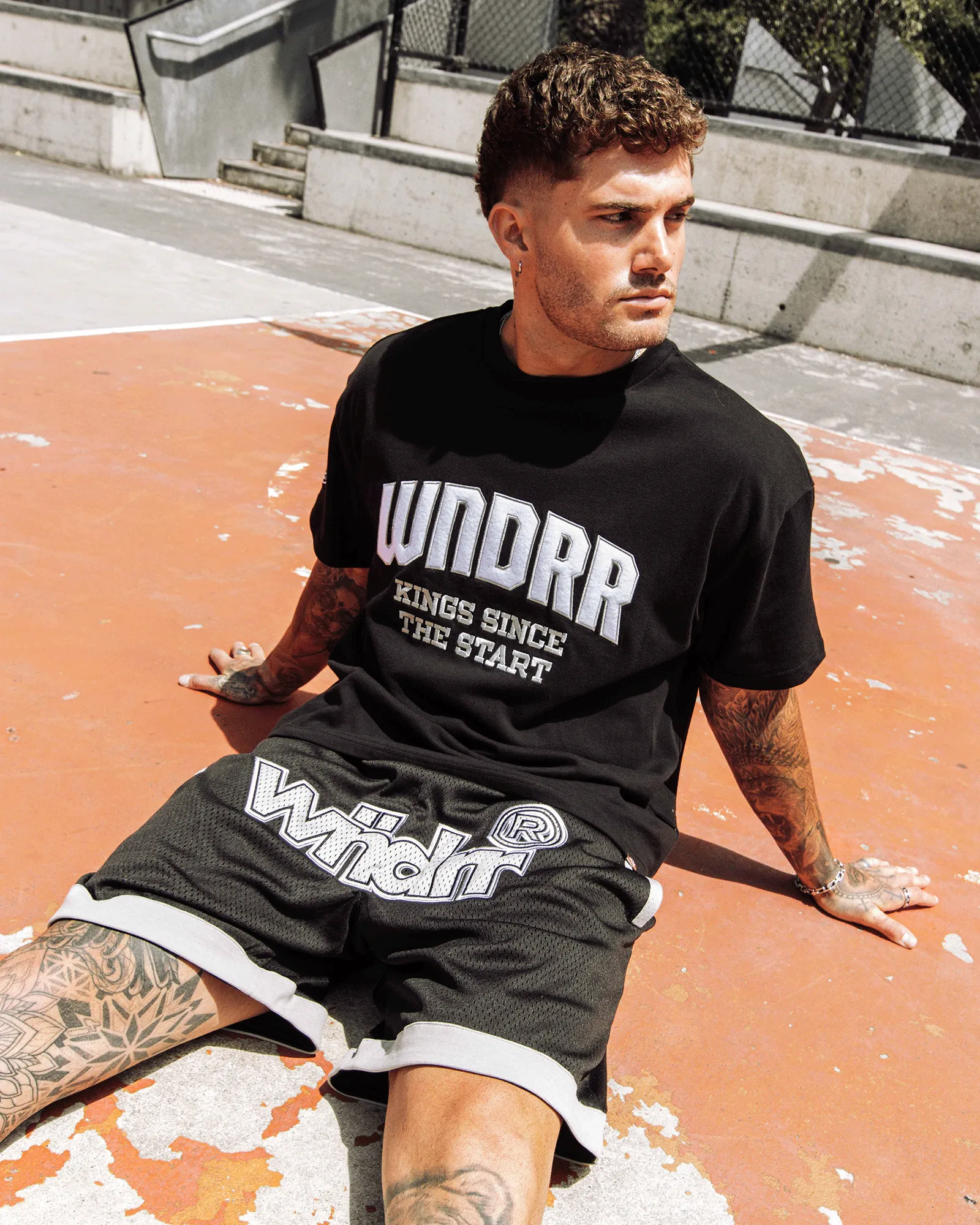 OFFCUT COURT SHORT - BLACK/GREY