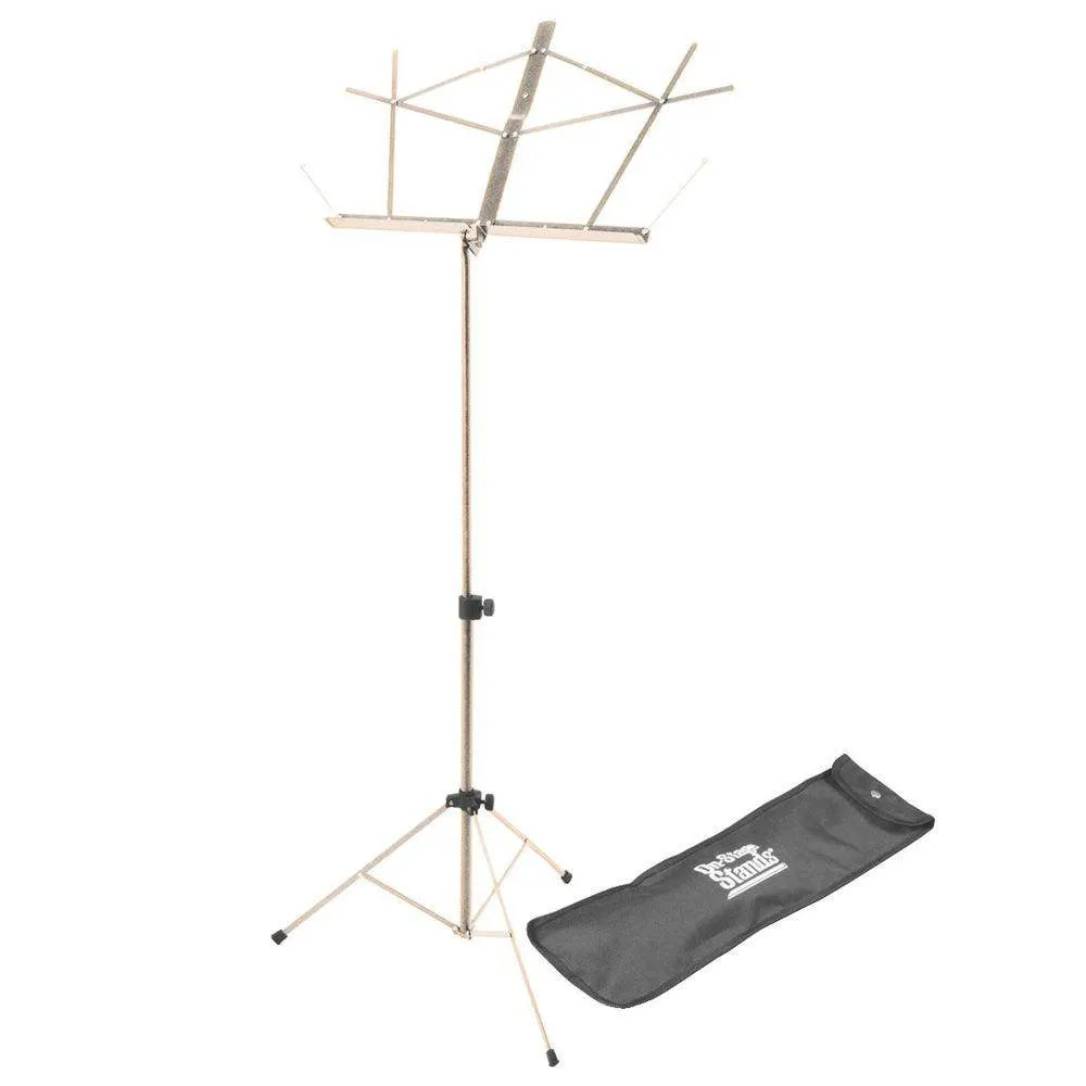 On-Stage Compact Music Stand w/Bag- Nickel