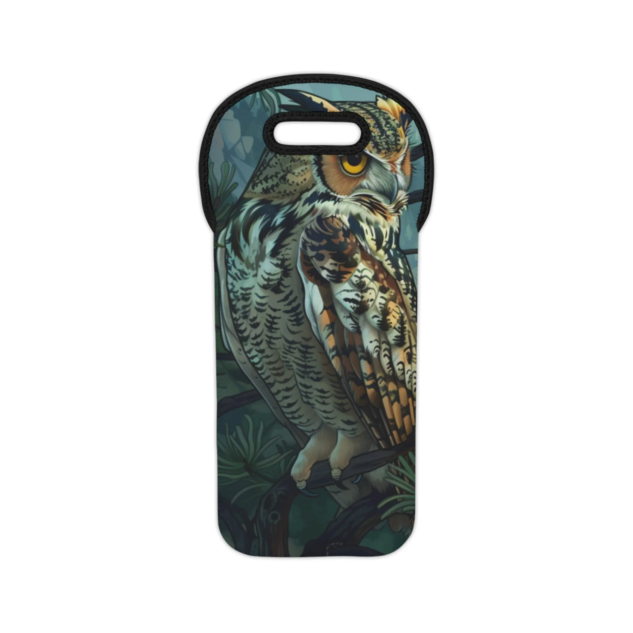 Owl Wine Tote Bag