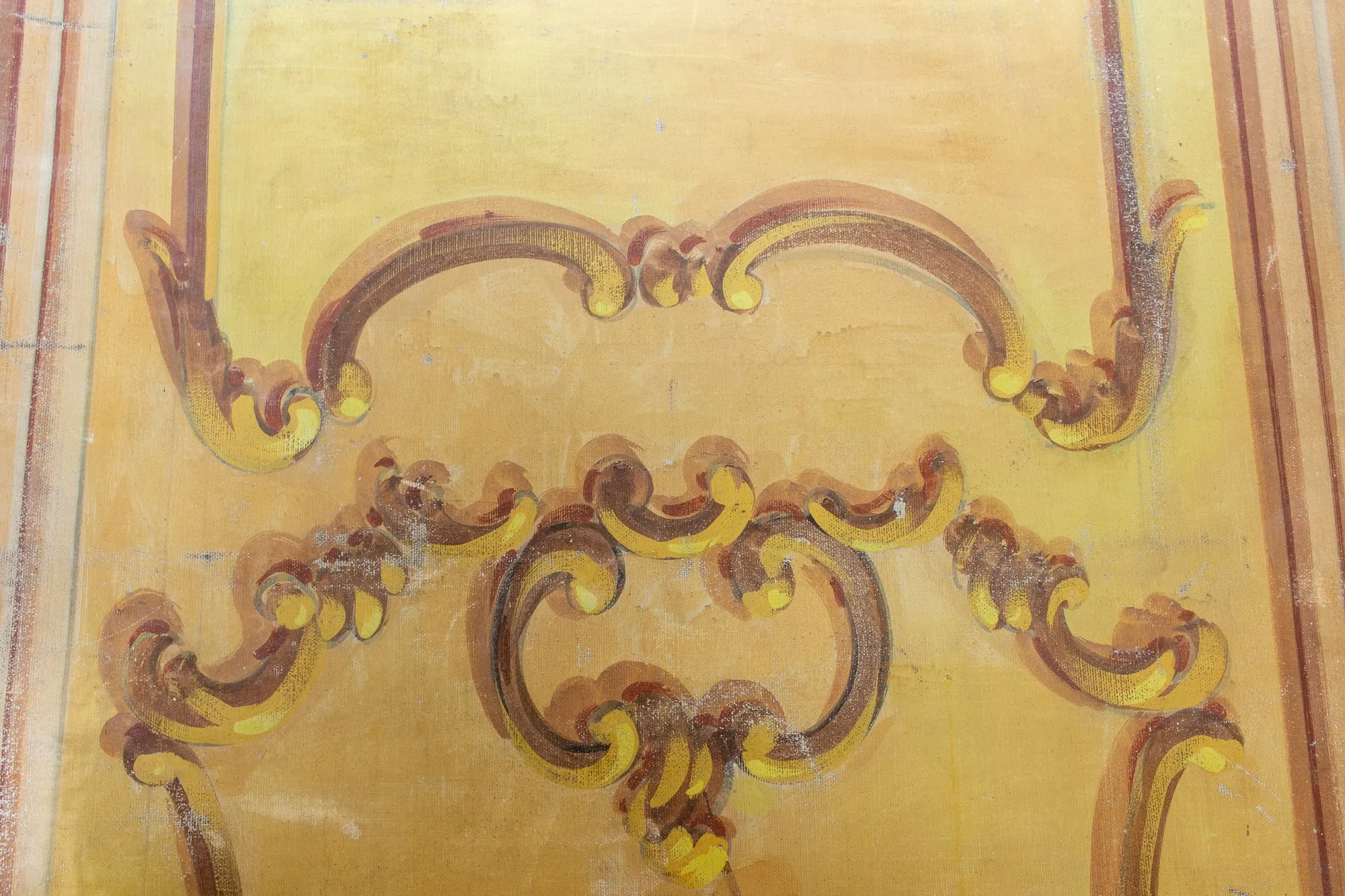 Pair of Oversized Italian Hand-Painted Stage Prop Scenery Panels