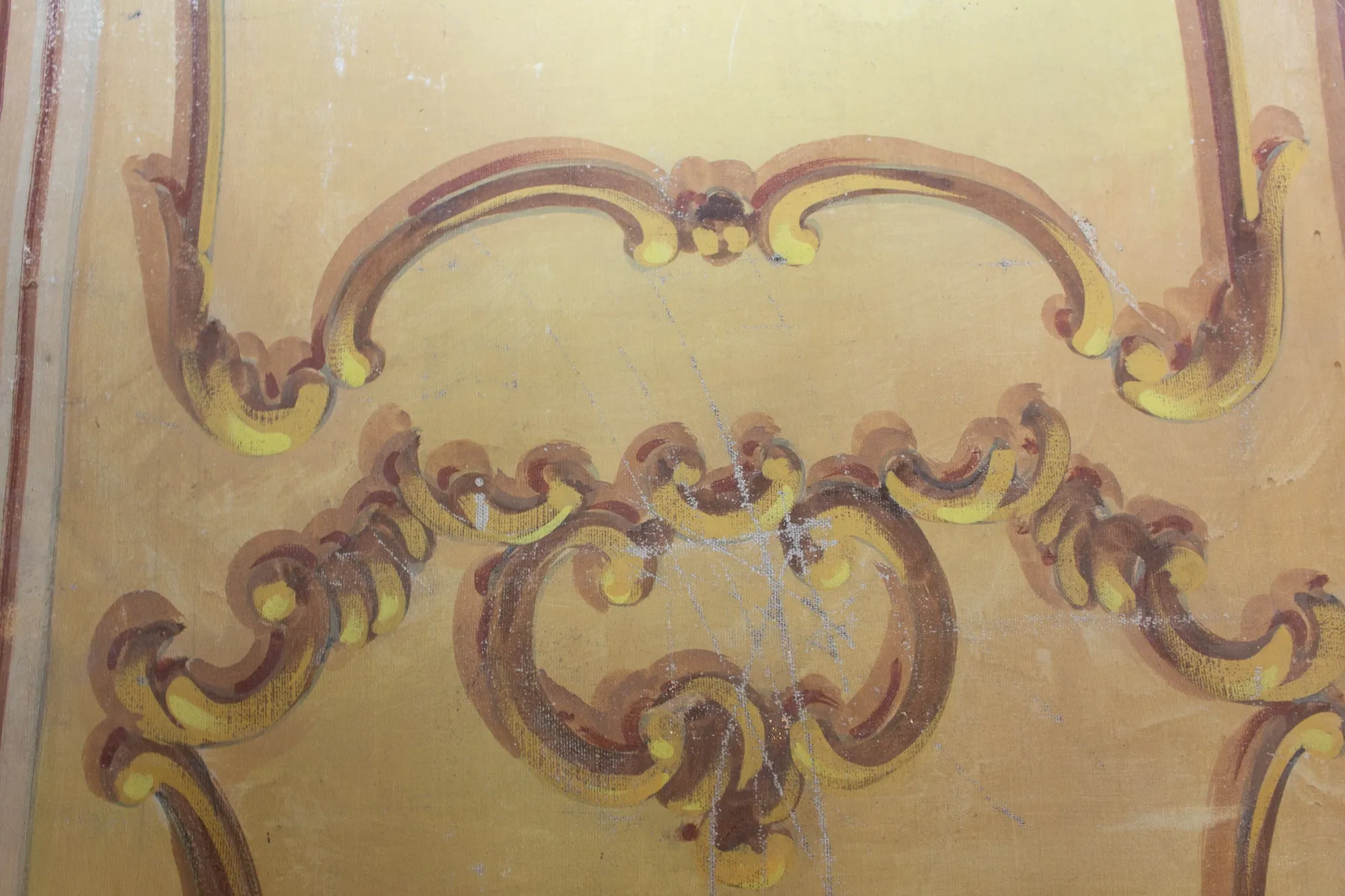 Pair of Oversized Italian Hand-Painted Stage Prop Scenery Panels