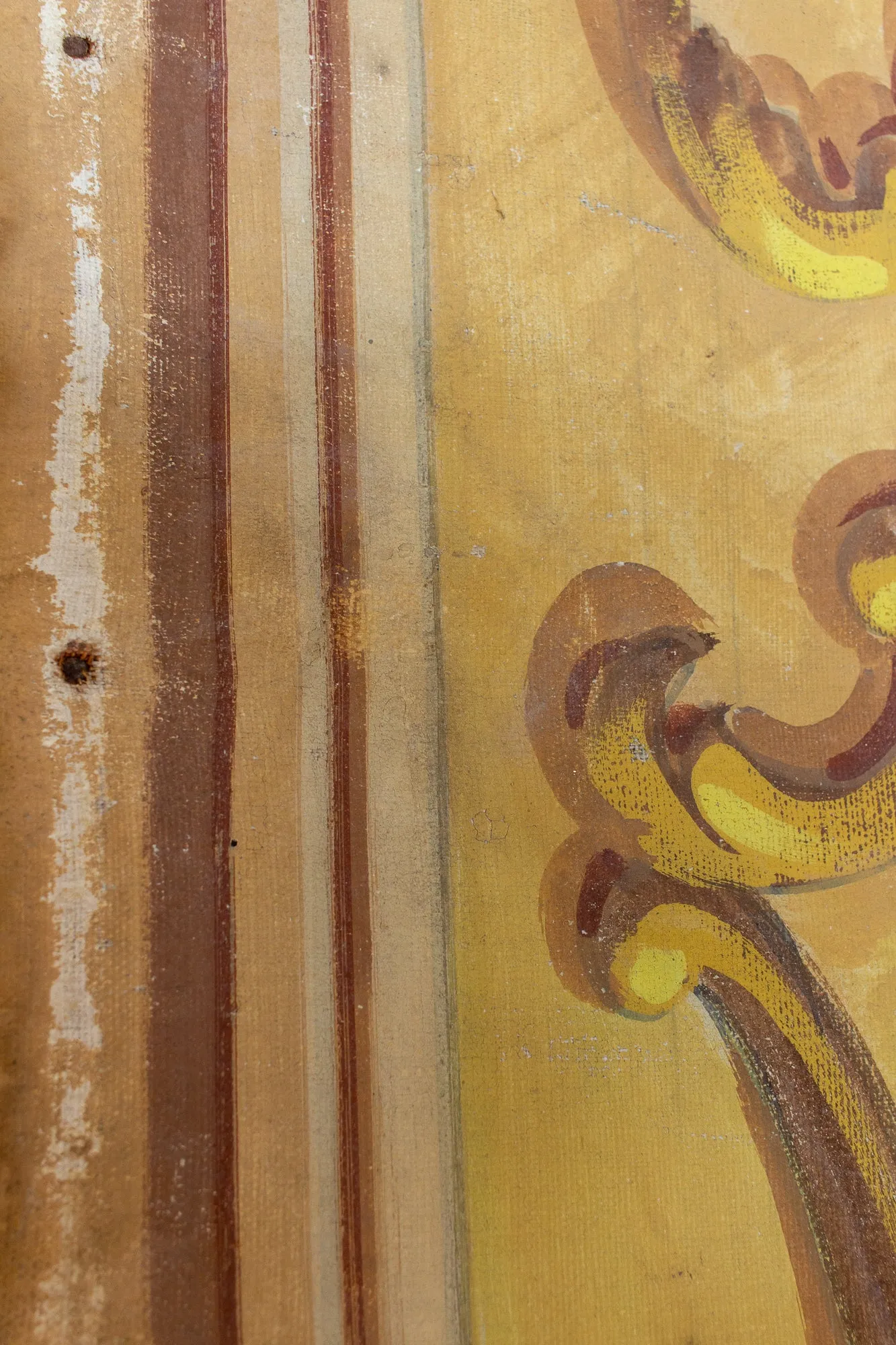 Pair of Oversized Italian Hand-Painted Stage Prop Scenery Panels