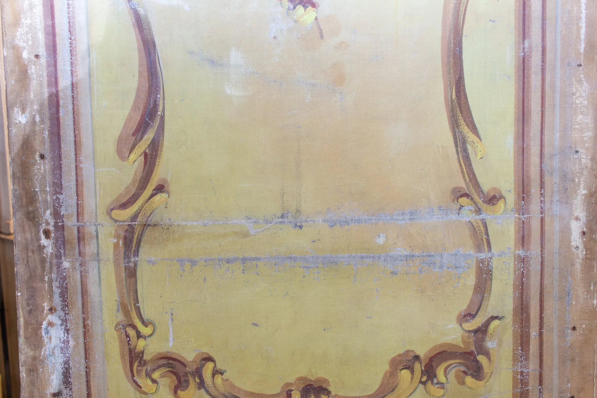 Pair of Oversized Italian Hand-Painted Stage Prop Scenery Panels