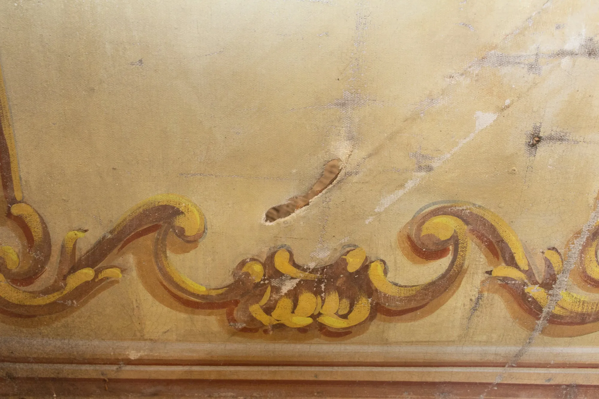 Pair of Oversized Italian Hand-Painted Stage Prop Scenery Panels