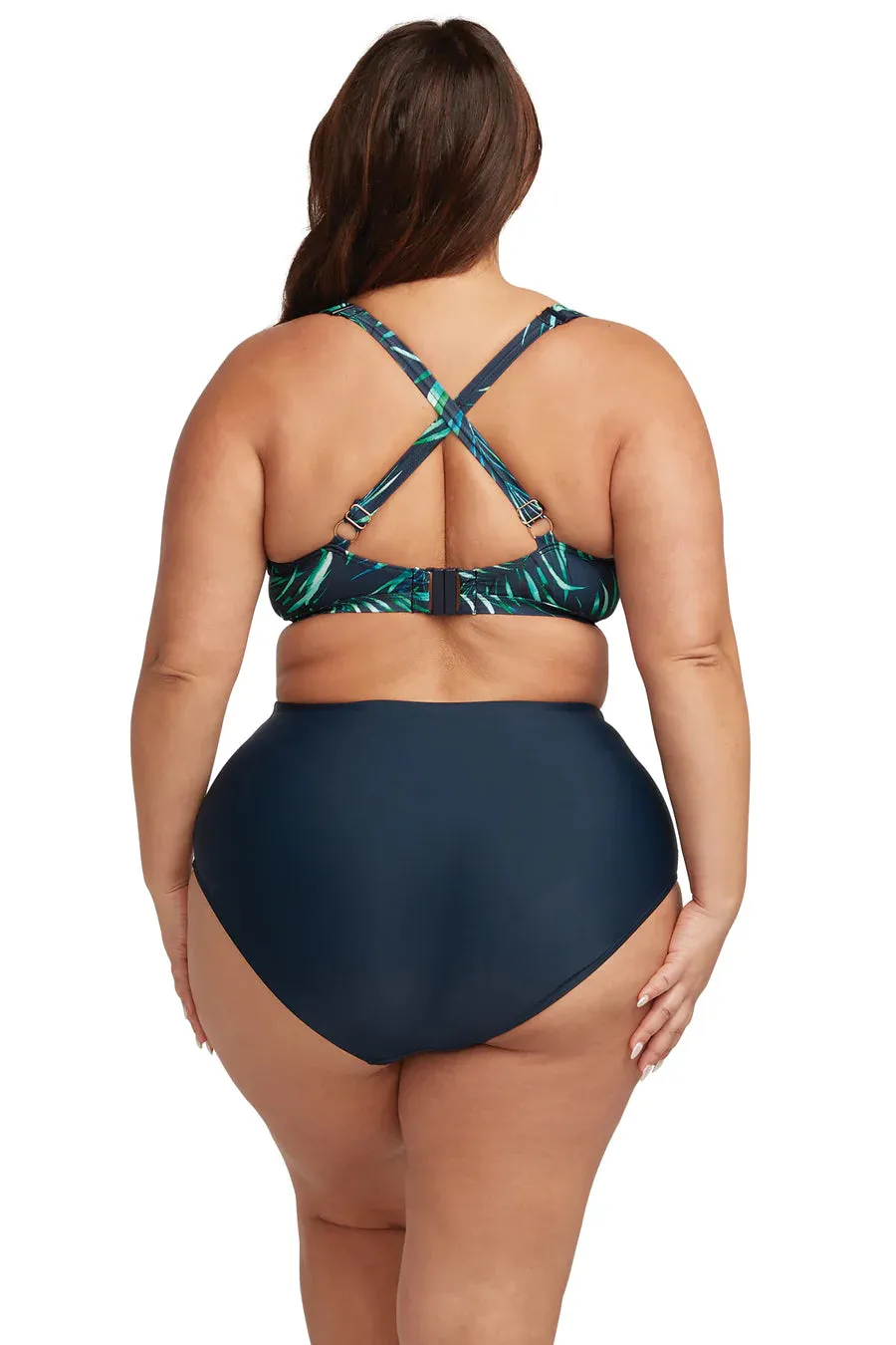 Palmspiration Goya G Bikini Top In Dark Navy - Artesands
