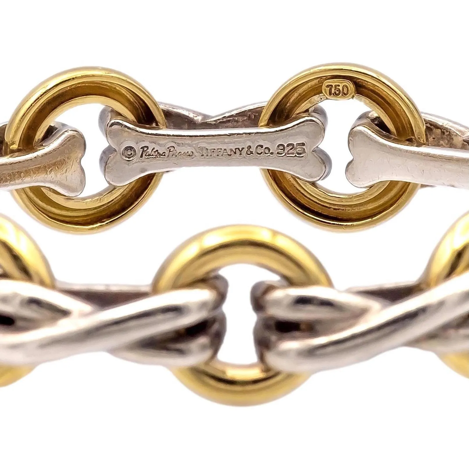 Paloma Picasso for Tiffany & Co. 18K Yellow Gold and Silver XO Vintage Bracelet