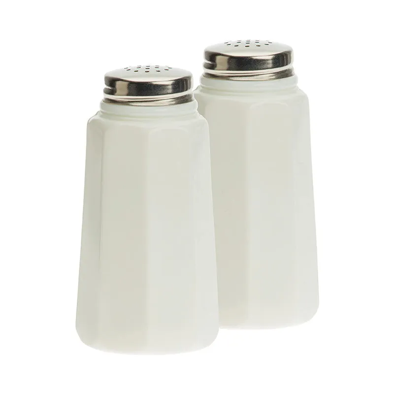 Panel Glass Salt & Pepper Shaker Set - 6 Color Options