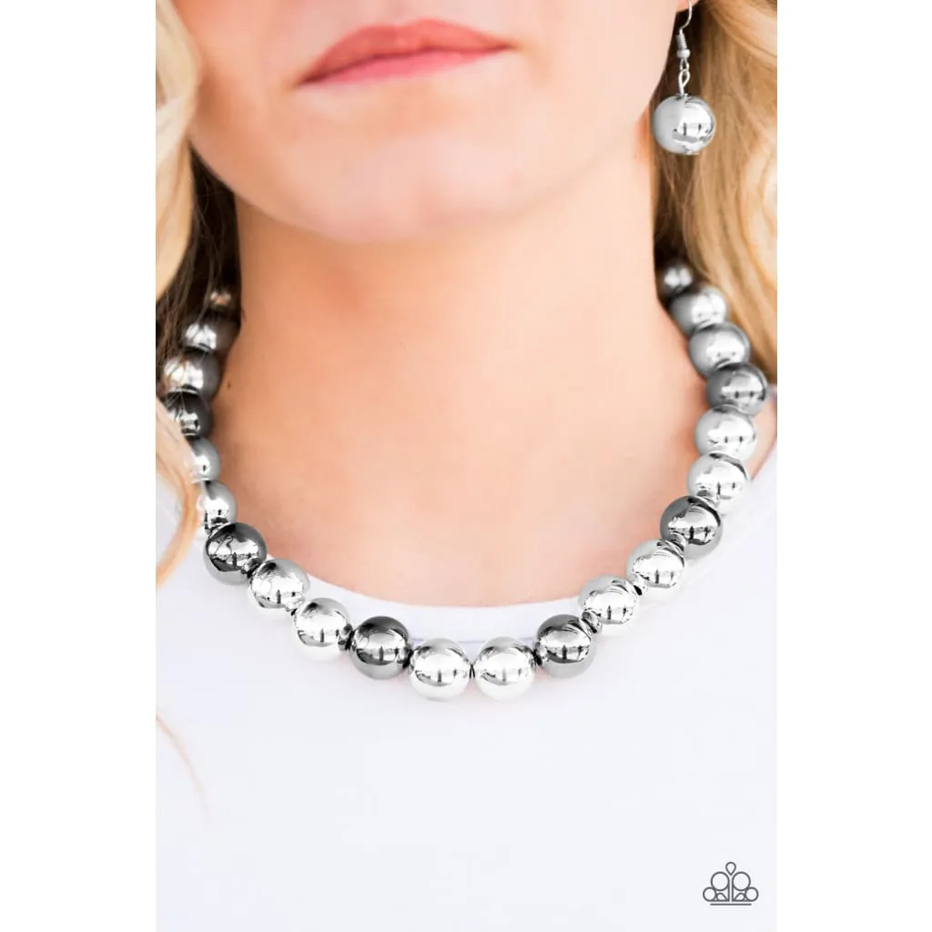 Paparazzi Downtown Drama - Silver Necklace