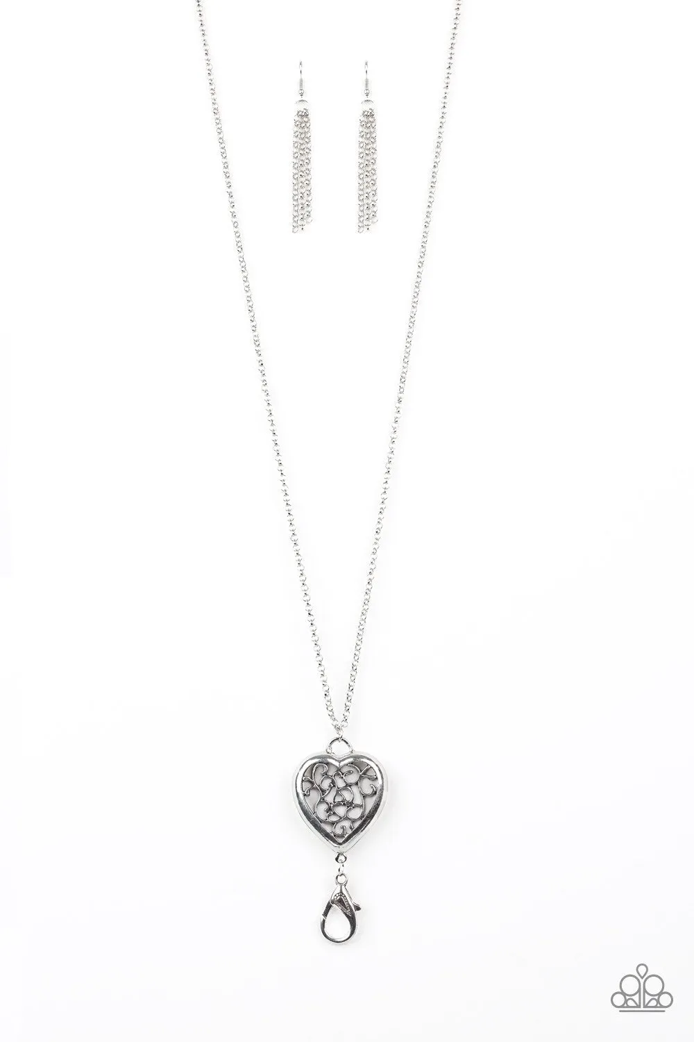 Paparazzi For The Love - Silver Lanyard