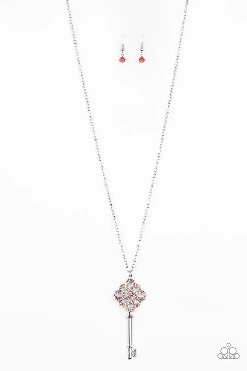 Paparazzi Unlocked Necklace Pink