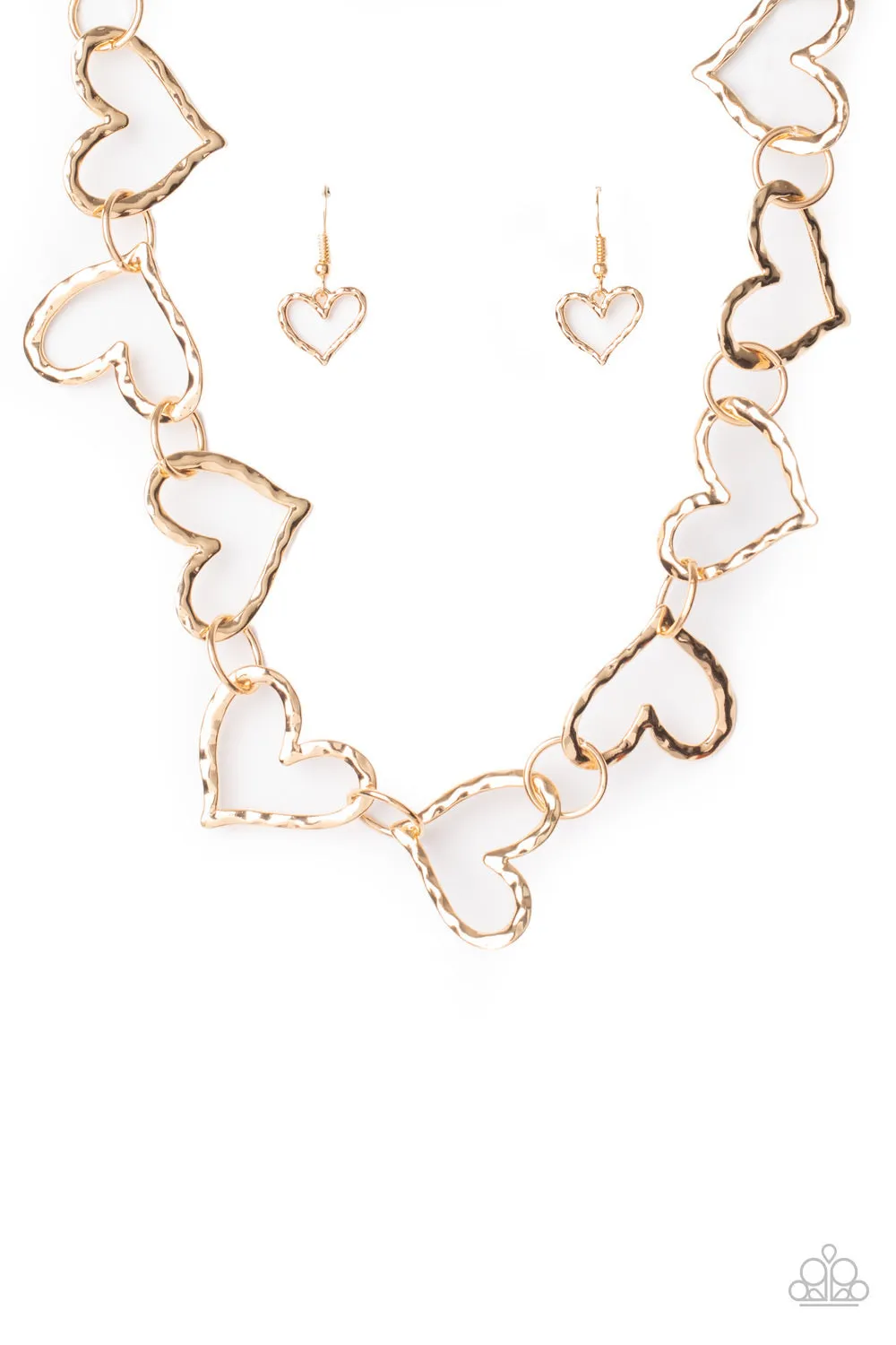 Paparazzi Vintagely Valentine Necklace Gold