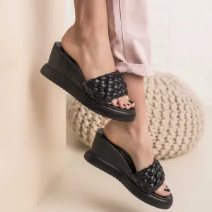 Papuci dama cu platforma Flavia - Black