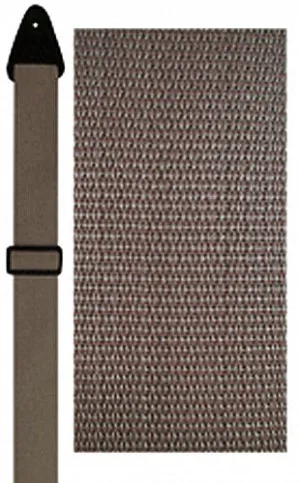 Perris 2" Poly Pro Silver Guitar Strap with Leather ends