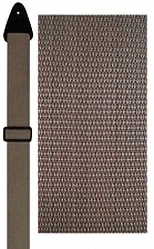 Perris 2" Poly Pro Silver Guitar Strap with Leather ends