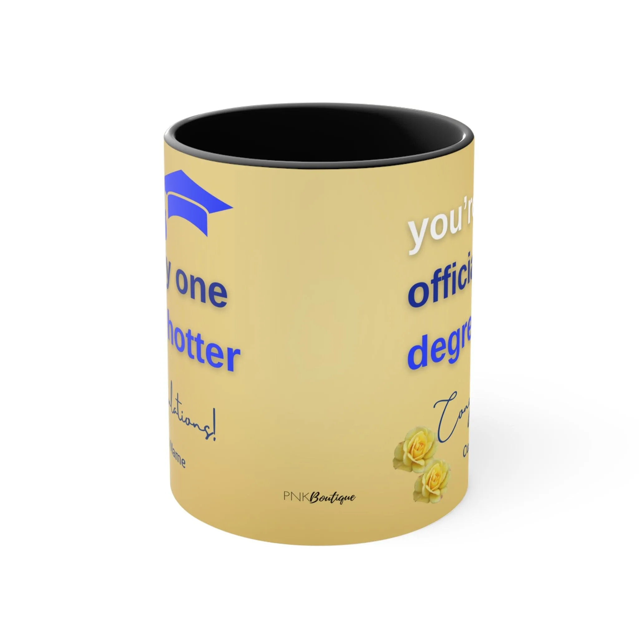 Personalized Blue and Gold Graduation Coffee Mug