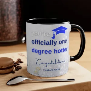 Personalized Blue and White Graduation Coffee Mug