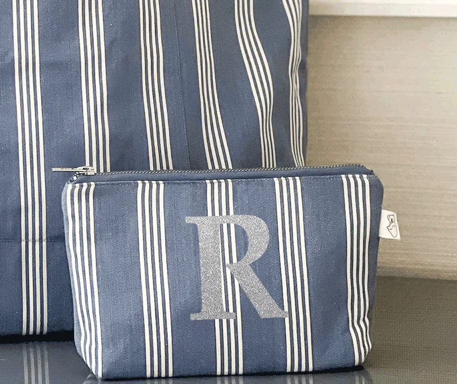 Personalized Initial Makeup Bag