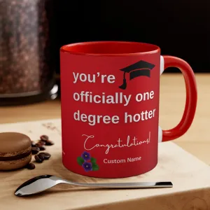 Personalized Red and White Graduation Coffee Mug