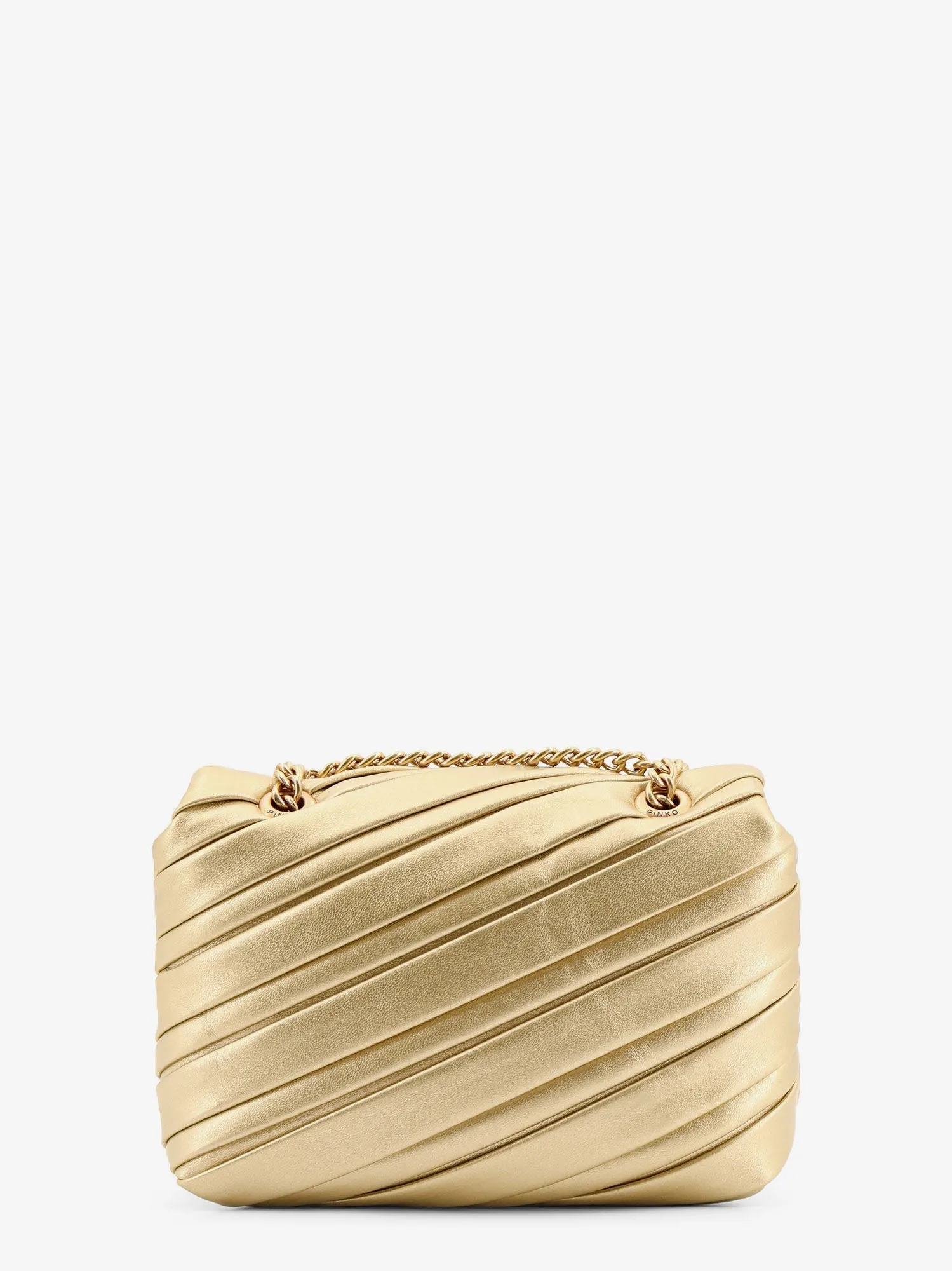 Pinko Recycled Material Shoulder Bag With Love Birds Buckle