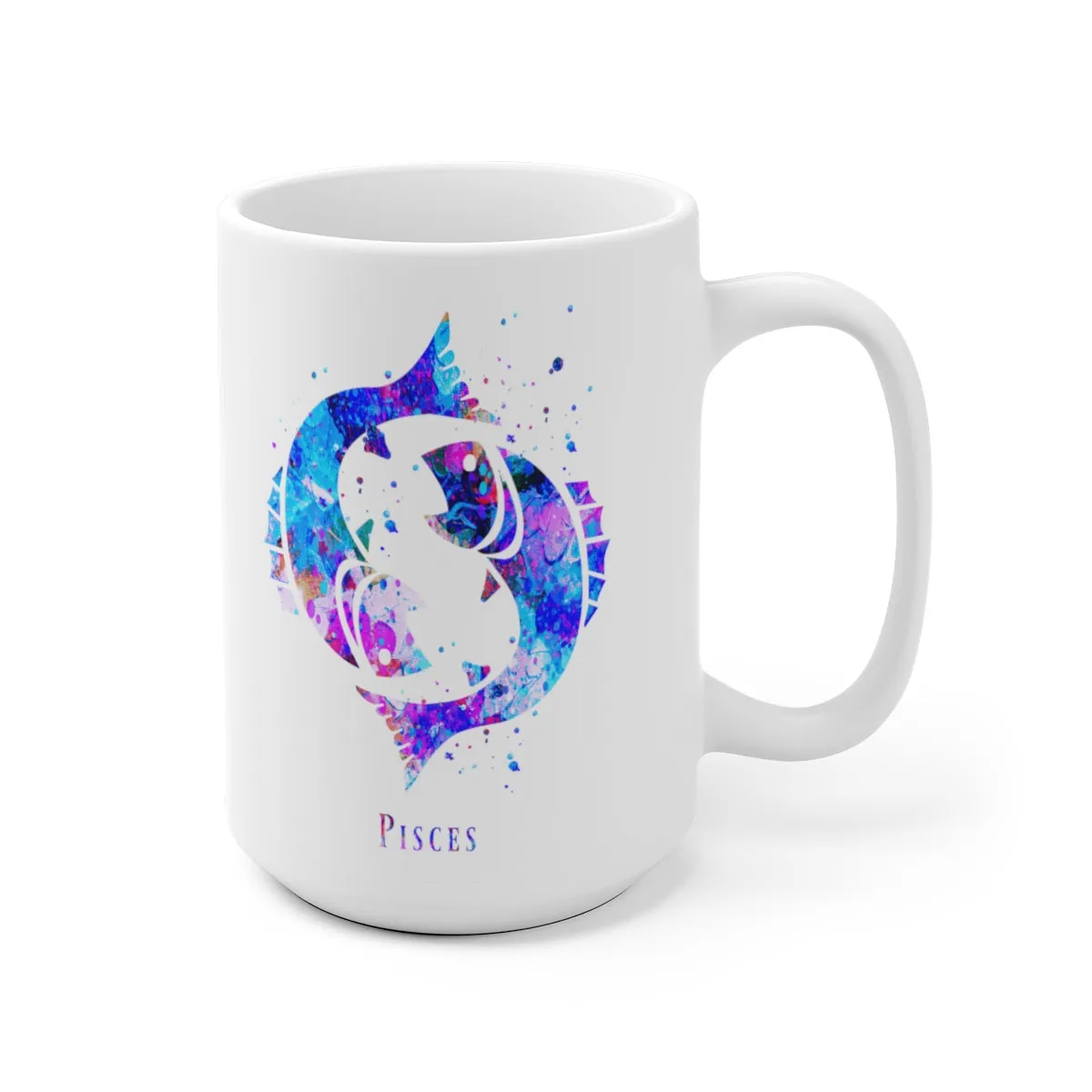 Pisces Zodiac Sign Mug - 11 oz, 15 oz