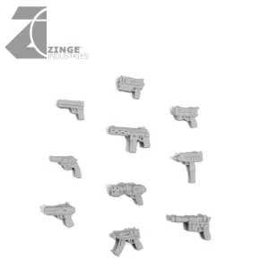 Pistol x 10 Various Human Scale Sprue