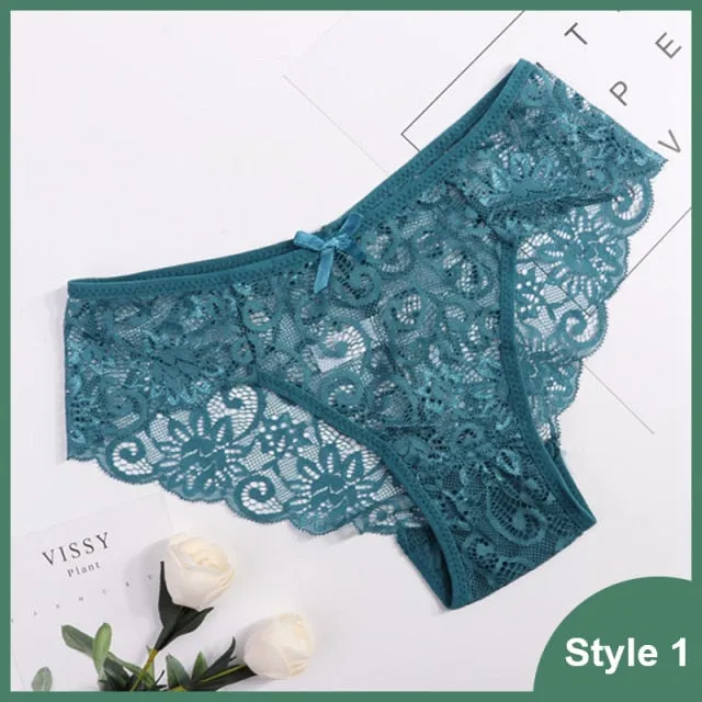 Plus Size S/XL Fashion High Quality Women's Panties Transparent Underwear Women Lace Soft Briefs Sexy Lingerie Intimates