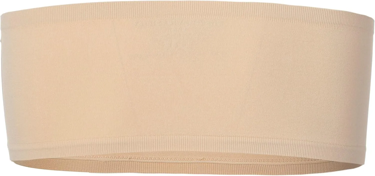 Popular Girl's Bandeau Bra with Removable Padding - Strapless Tube Bra for Girls and Teens, Seamless