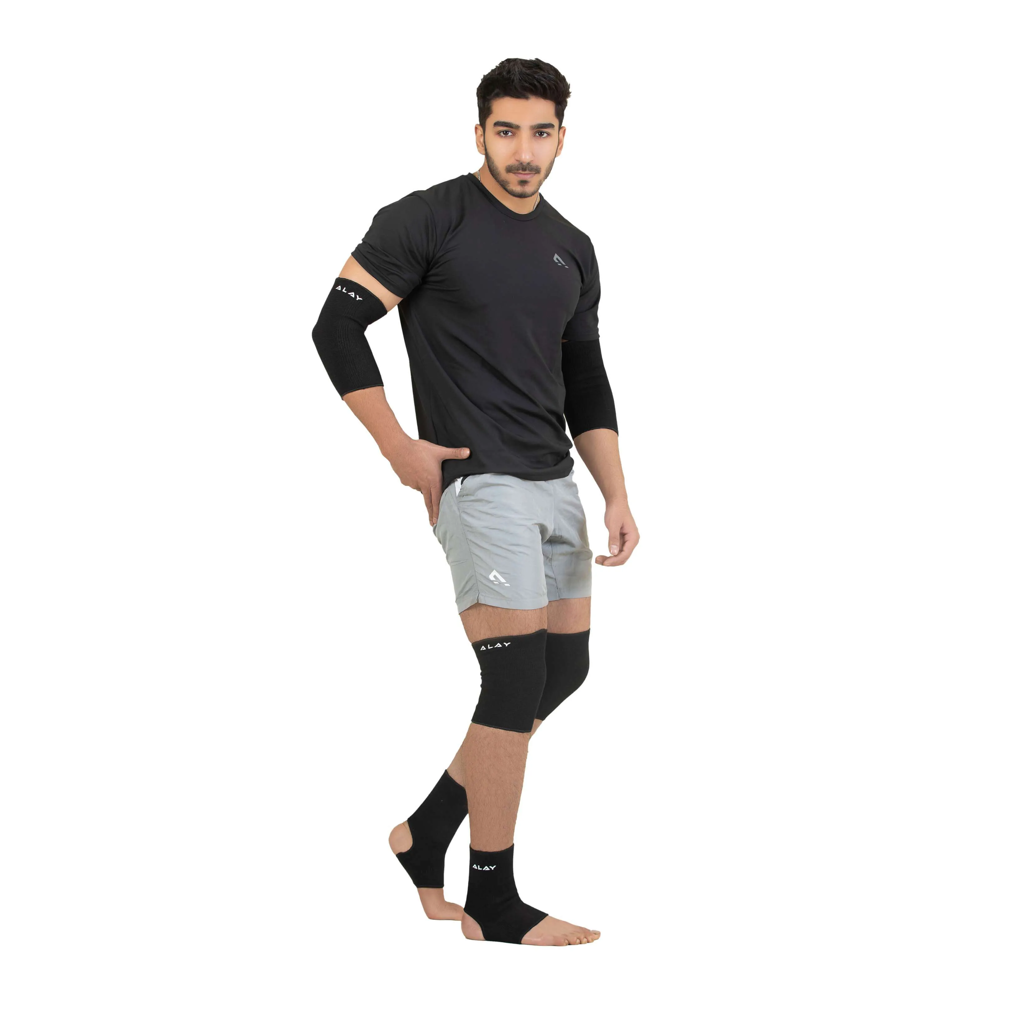 Power Knee Support with Padding - Black
