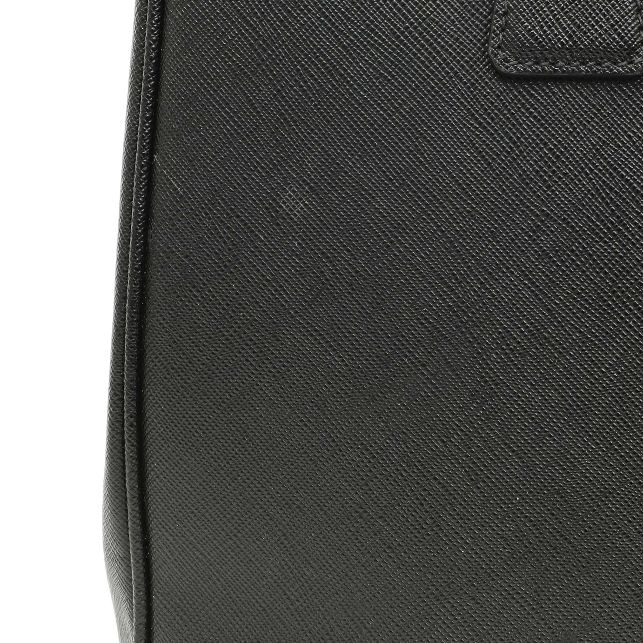 Prada Black Saffiano Medium Galleria Double Zip Tote