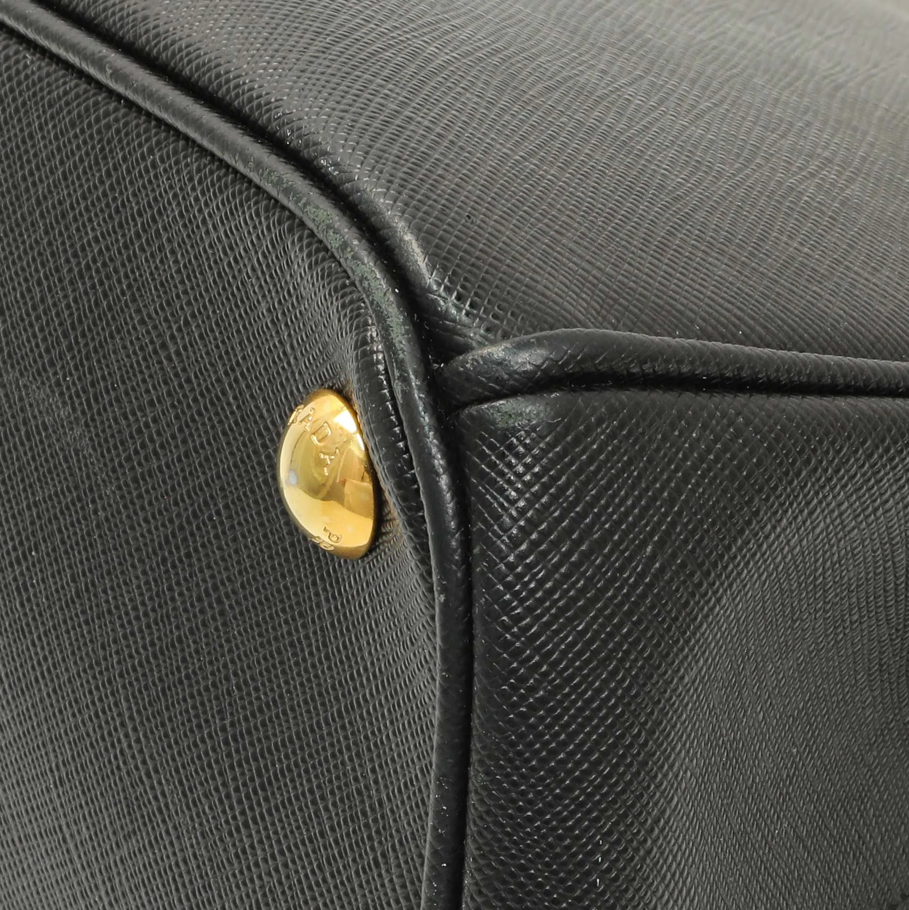 Prada Black Saffiano Medium Galleria Double Zip Tote