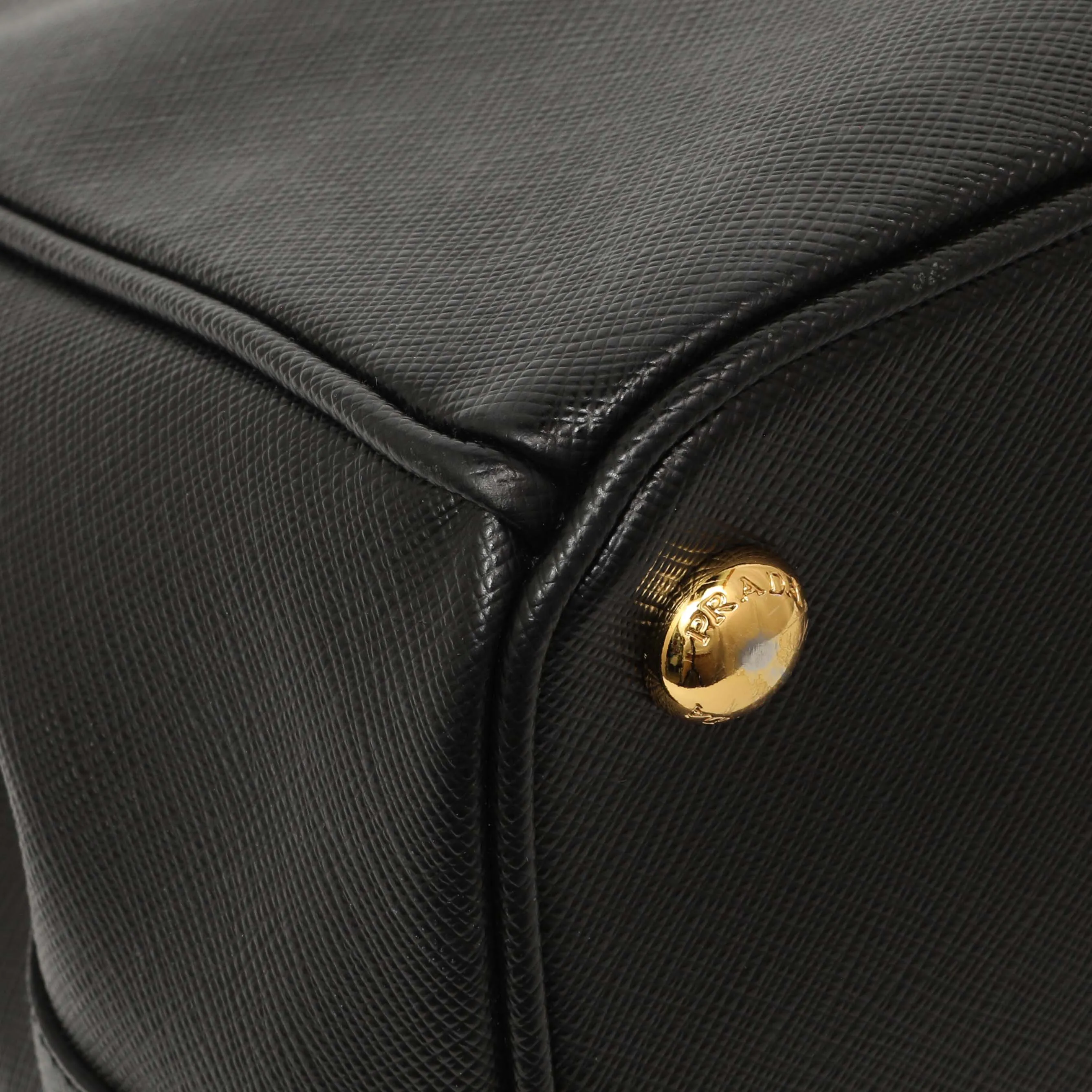 Prada Black Saffiano Small Galleria Double Zip Tote