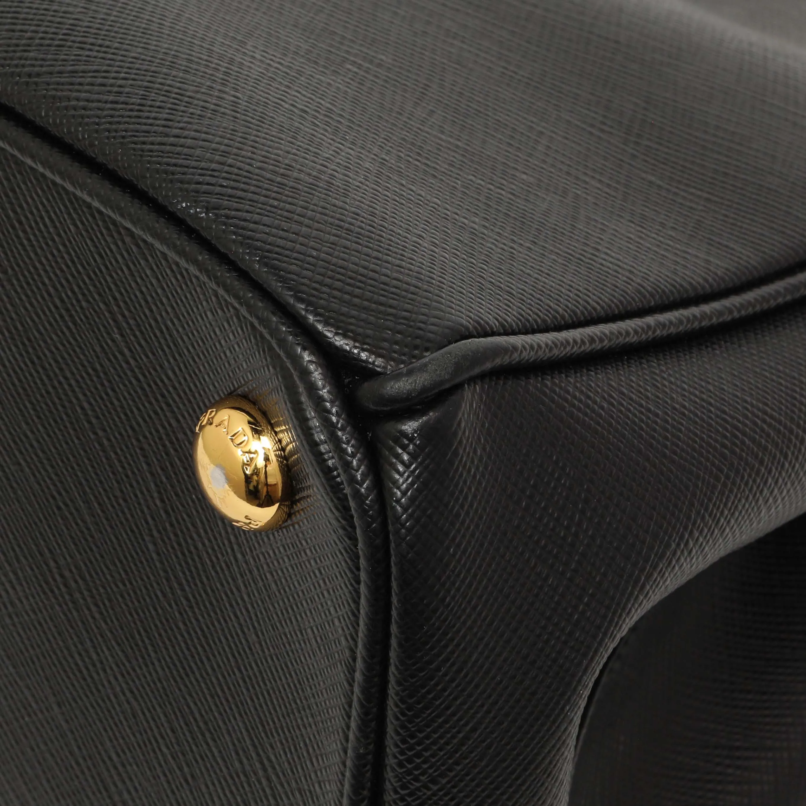 Prada Black Saffiano Small Galleria Double Zip Tote