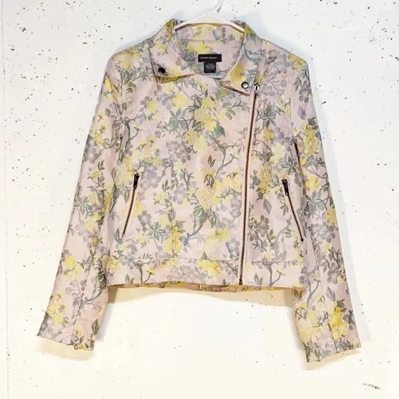 PRICE DROP Floral Brocade Moto Jacket